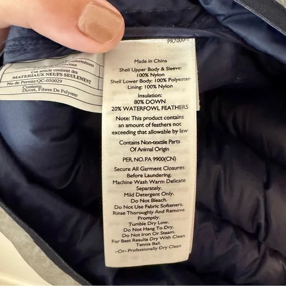 Eddie Bauer | Women's Puffer Pullover Jacket, Navy & Grey, Size 2XLT - EUC - Picture 5 of 5